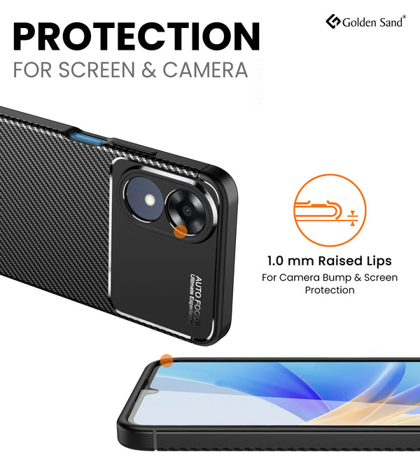 OPPO A17 4G (6.56 inch) Back Cover | Aramid Fiber Series, Black