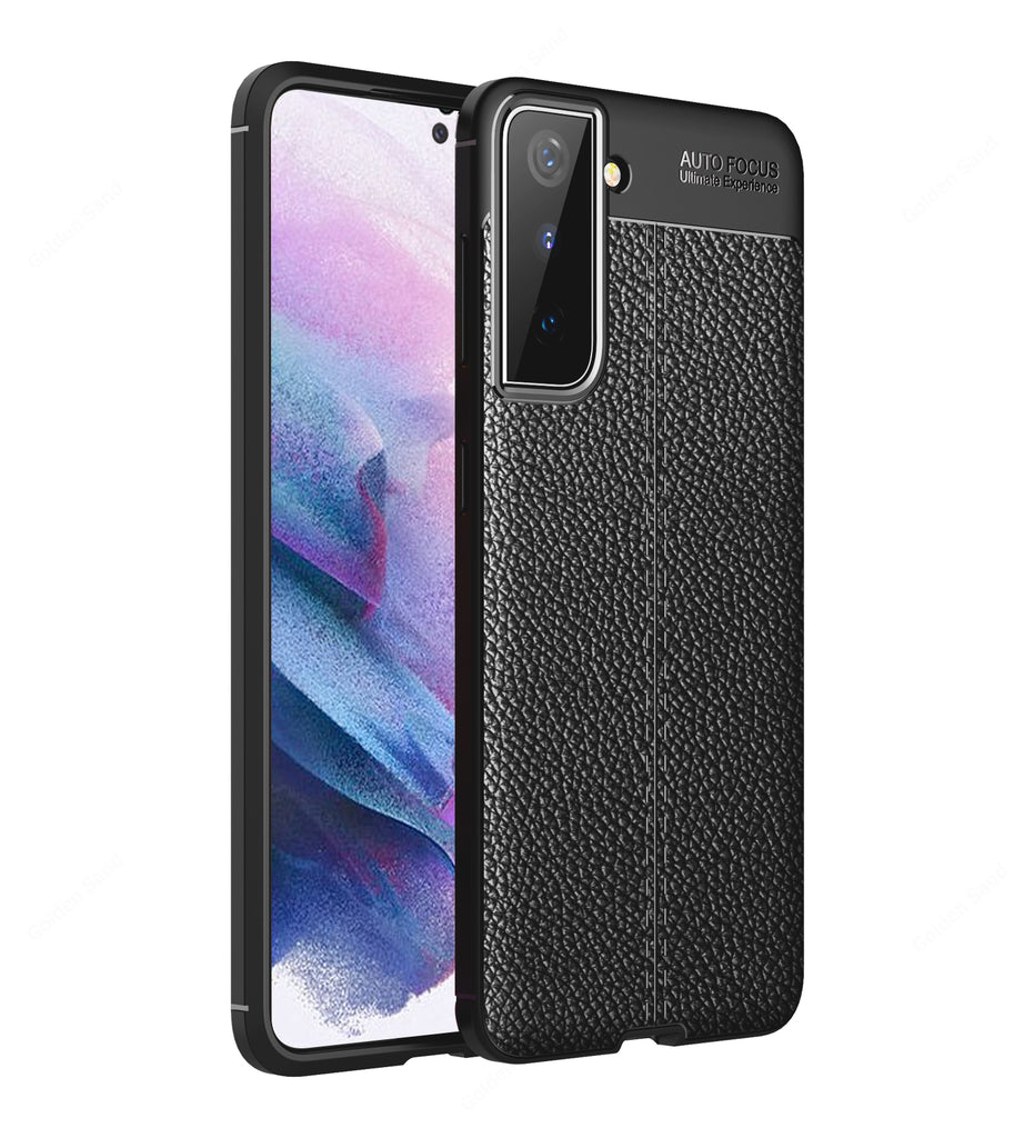 Samsung Galaxy S21 Plus, 6.7 inch Leather Texture Back Cover