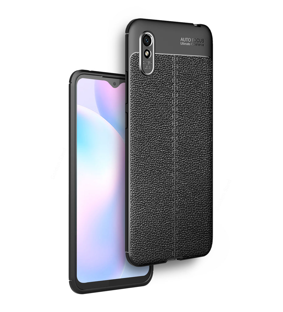 Redmi 9i Leather Texture Back Cover