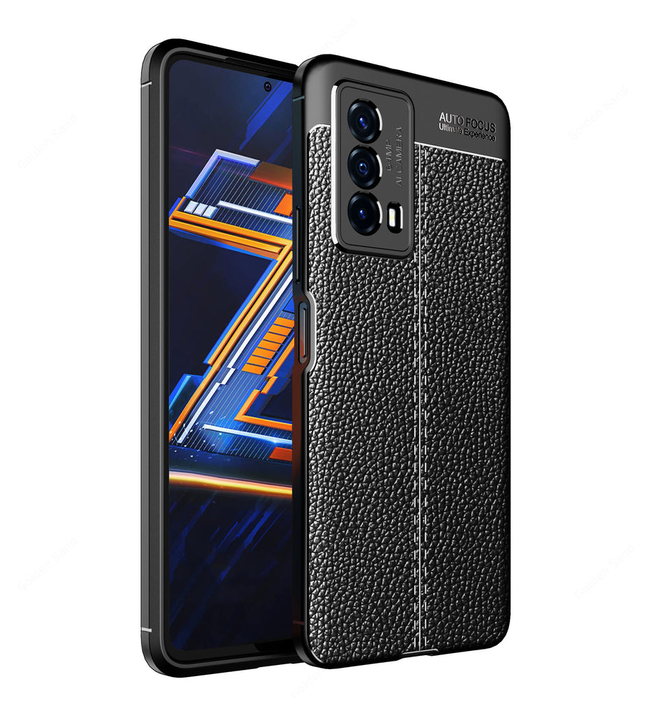 iQOO Z5 5G, 6.67 inch Leather Texture Back Cover