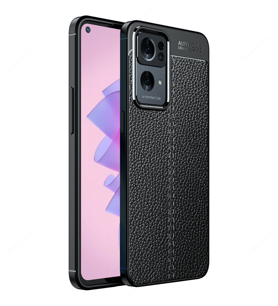 Oppo Reno 7 Pro 5G, 6.5 inch Leather Texture Back Cover