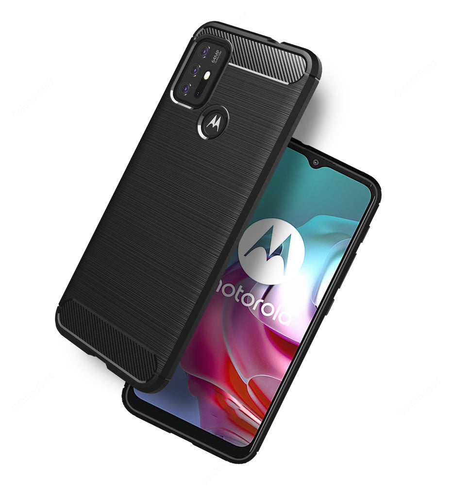Motorola Moto G10 Power, Motorola Moto G30, 6.5 inch Carbon Fibre Back Cover