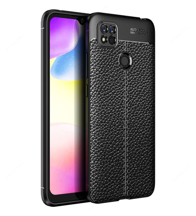 Redmi 10A, 6.53 inch Leather Texture Back Cover