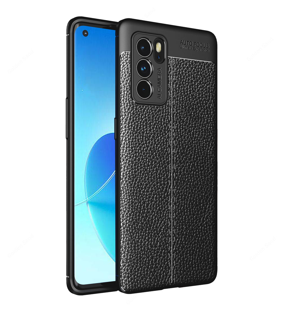 Oppo Reno 6 Pro 5G, 6.55 inch Leather Texture Back Cover