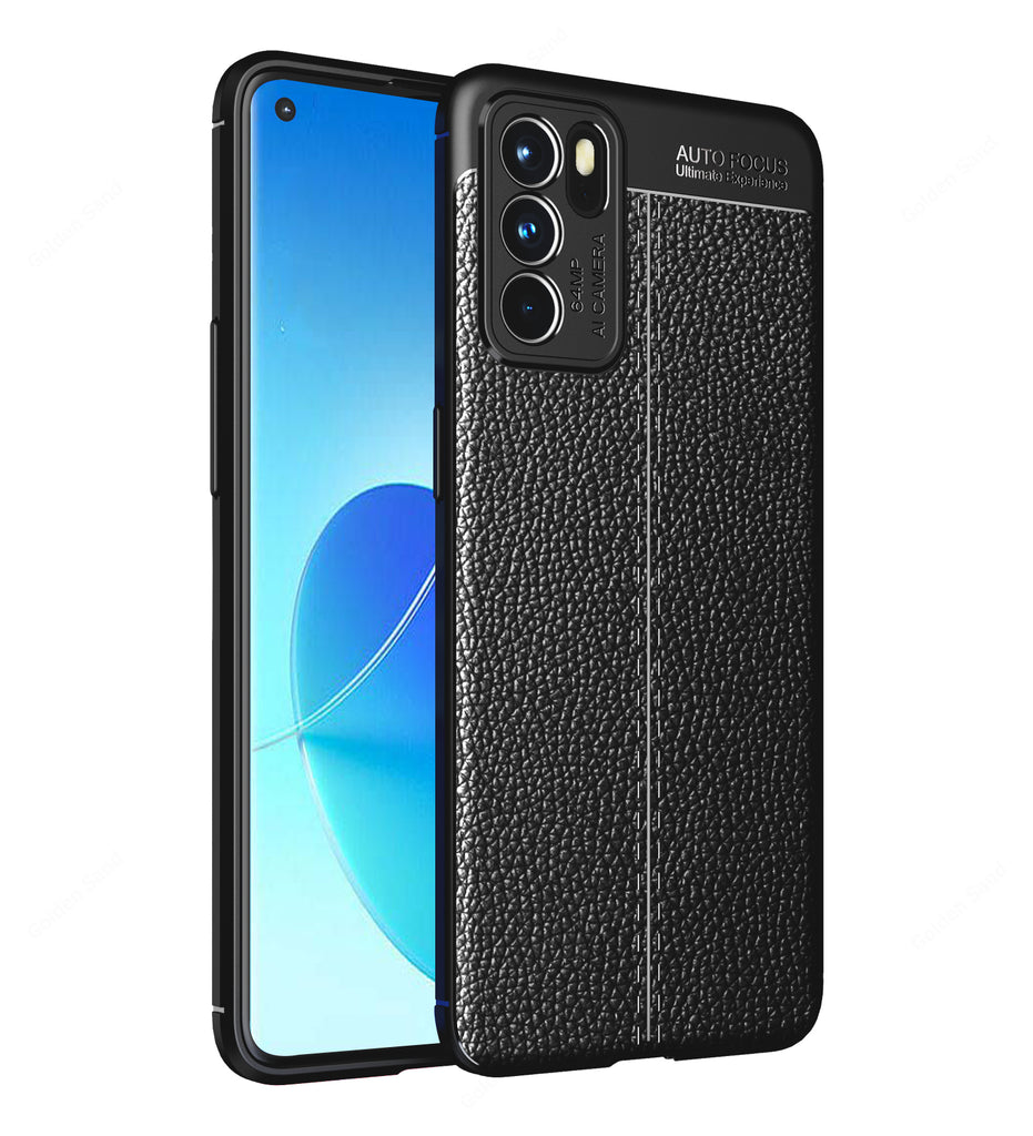 Oppo Reno 6, 6.43 inch Leather Texture Back Cover