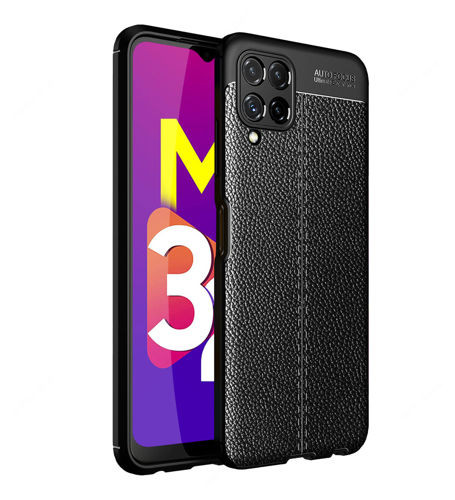 Samsung Galaxy M32, 6.4 inch Leather Texture Back Cover