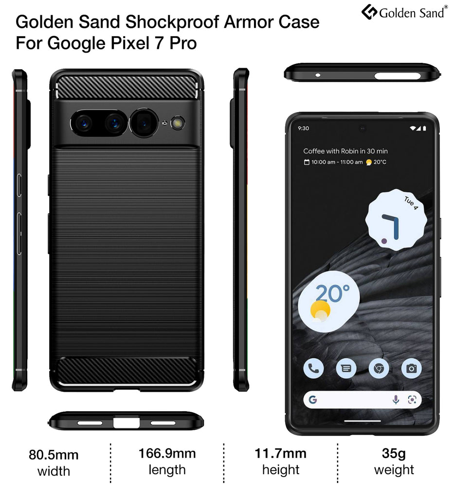 Google Pixel 7 Pro Case Flexible Carbon Fibre Texture