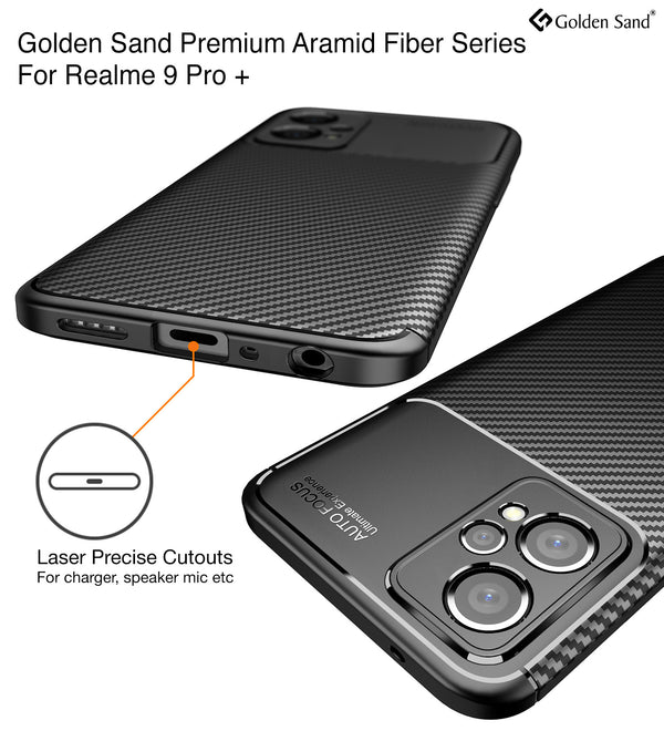 Realme Narzo 50 Pro, Realme 9 Pro+ Plus 5G, Realme 9 4G (6.4 inch) Back Cover | Aramid Fiber Series, Black