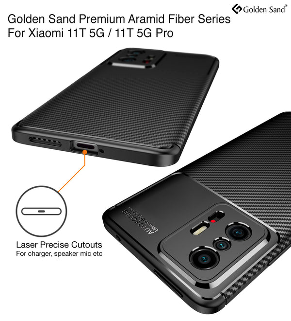 Xiaomi Mi 11T 5G, Xiaomi 11T Pro 5G (6.67 inch) Back Cover | Aramid Fiber Series, Black