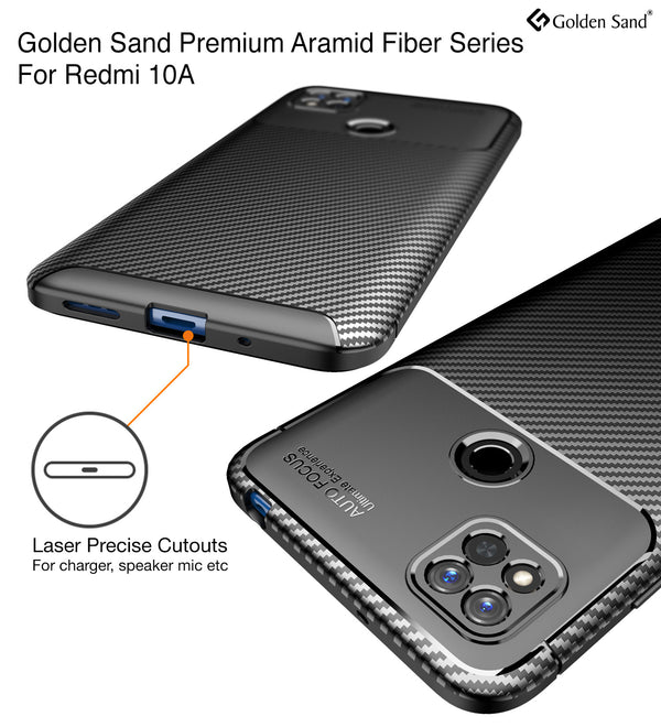 Redmi 10A (6.53 inch) Back Cover | Aramid Fiber Series, Black
