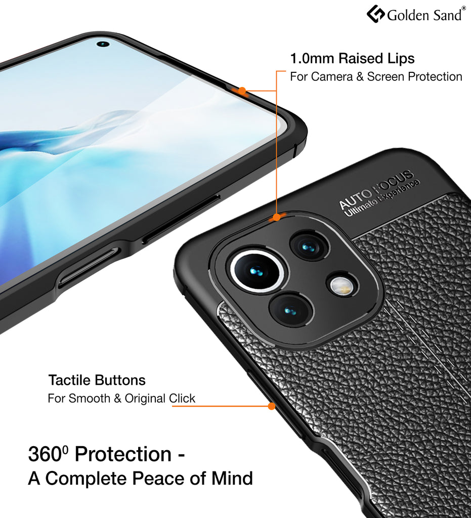 BoerHang Custodia Protettiva Per Xiaomi 11 Lite 5G NE – TPU Morbido, Ultra Sottile, Antiscivolo – Colore Nero