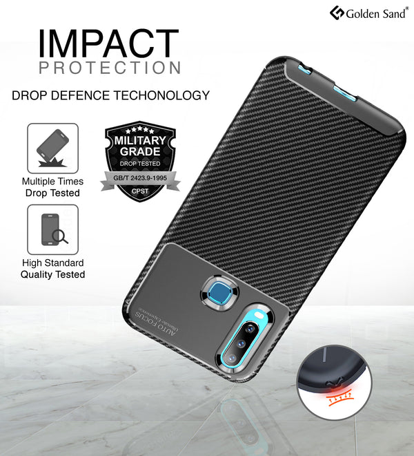 Vivo U10, Vivo Y17 () Back Cover | Aramid Fiber Series, Black