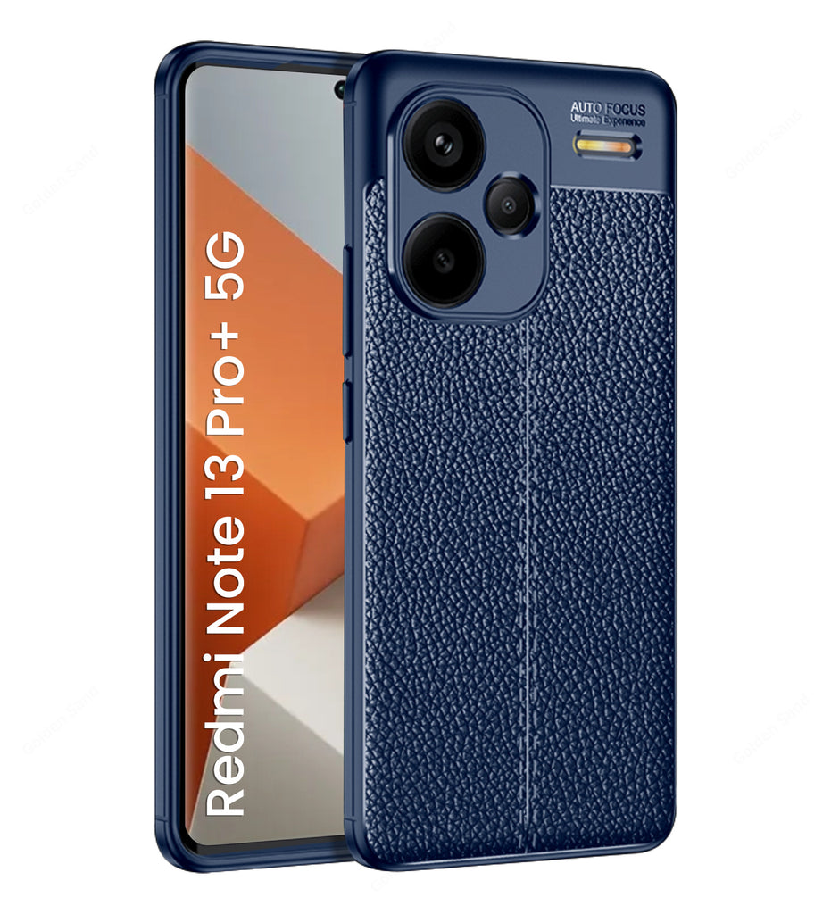 Redmi Note 13 Pro Plus 5G, 6.67 inch Leather Texture Back Cover