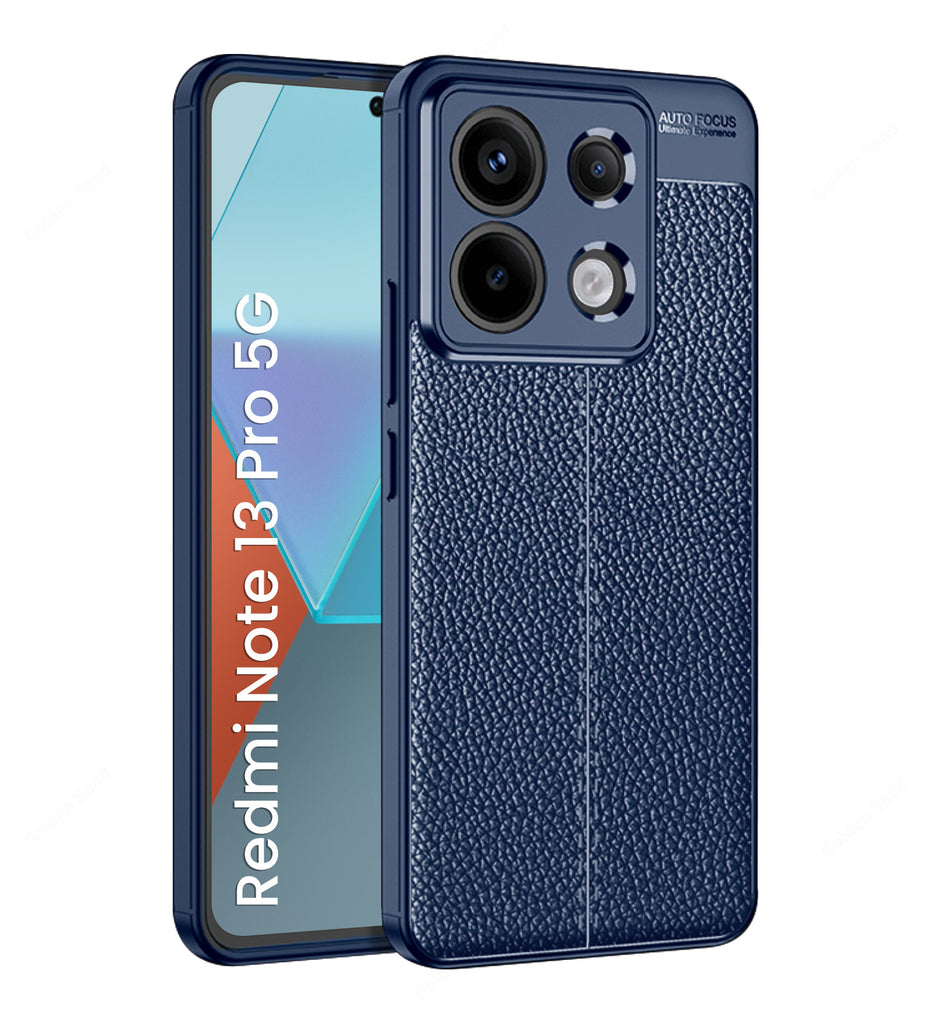 Redmi Note 13 Pro 5G, 6.67 inch Leather Texture Back Cover