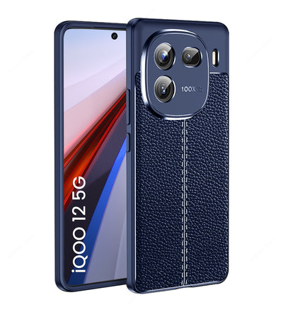 IQOO 12 5G, 6.78 inch Leather Texture Back Cover