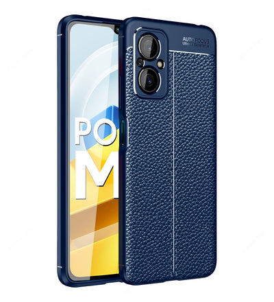 POCO M5 4G (6.58 inch) Back Cover | Vegan Leather Series, Blue