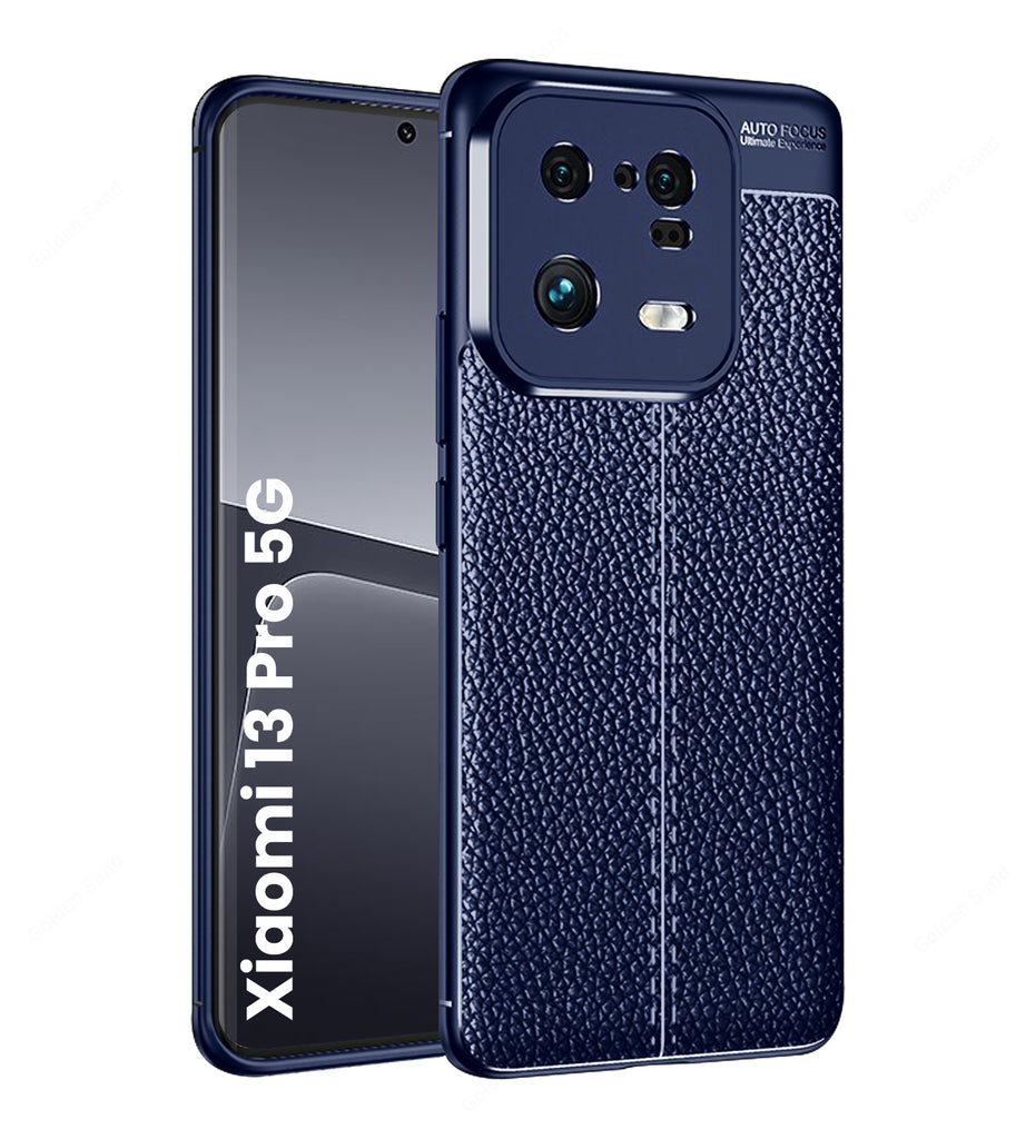 Leather Armor TPU Series Shockproof Armor Back Cover for Xiaomi 13 Pro 5G, 6.73 inch, Blue