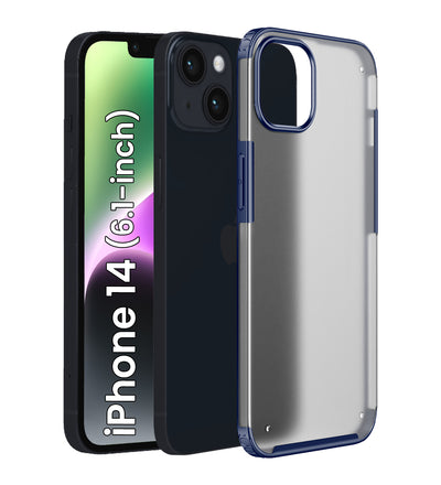 Apple iPhone 14 (6.1 inch) Back Cover | Rugged Frosted Series, Blue