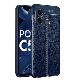 Vegan Leather Blue