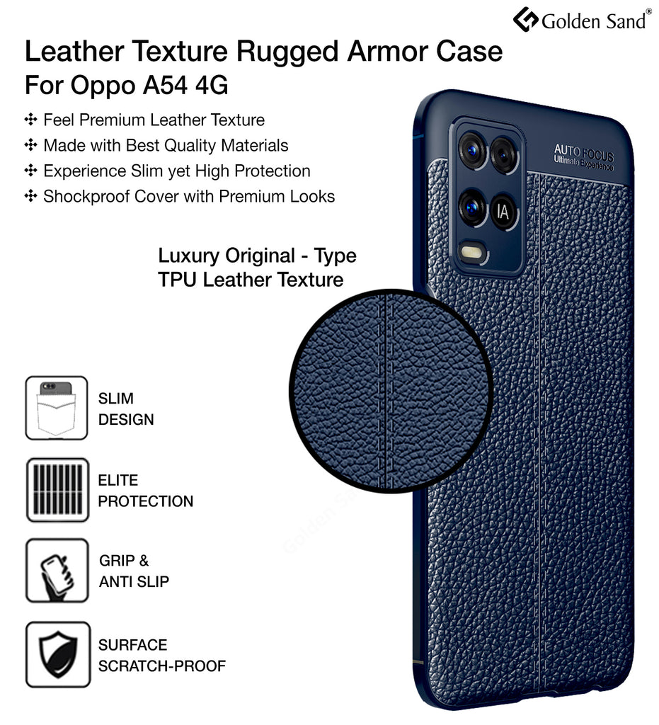 Vegan Leather Rugged Flexible TPU Series Shockproof Armor Back