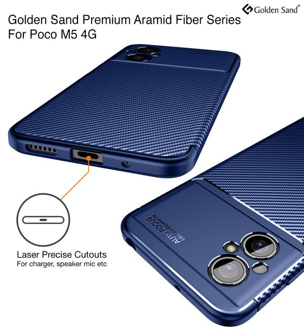POCO M5 4G (6.58 inch) Back Cover | Aramid Fiber Series, Blue