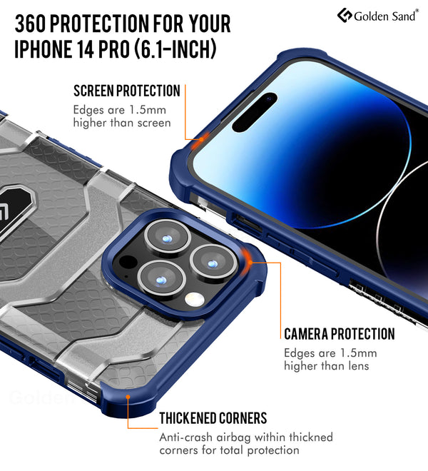 Apple iPhone 14 Pro (6.1 inch) Back Cover | Explorer Series, Deep Blue