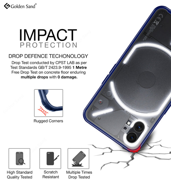 Nothing Phone (1) (6.55 inch) Back Cover | Rugged Frosted Series, Blue
