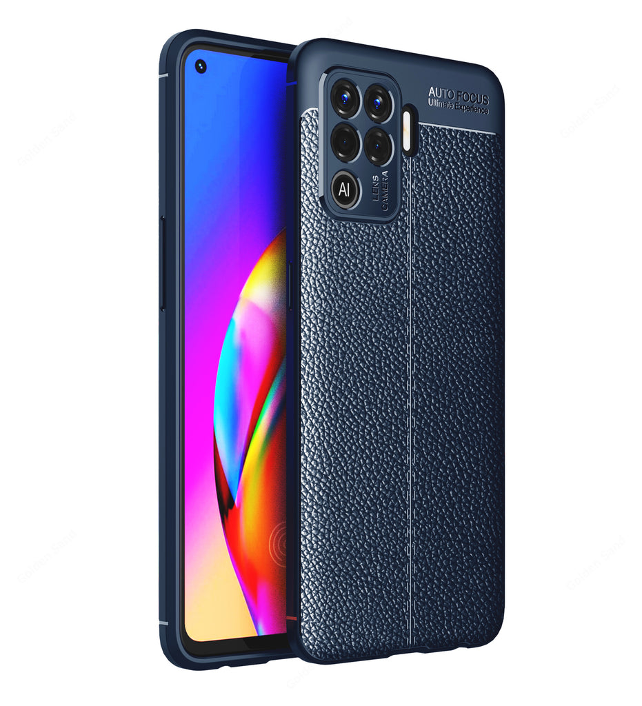 Oppo F19 Pro, 6.43 inch Leather Texture Back Cover