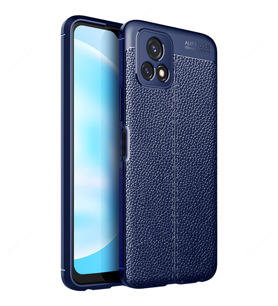 Vivo Y72 5G, 6.58 inch Leather Texture Back Cover