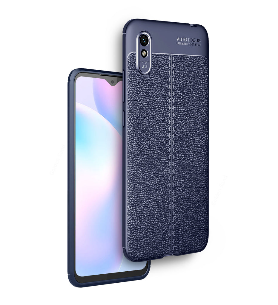 Redmi 9i Leather Texture Back Cover