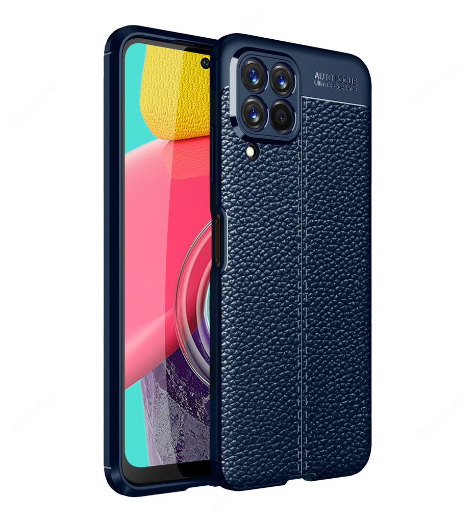 Samsung Galaxy M53 5G, 6.7 inch Leather Texture Back Cover