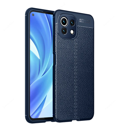 Xiaomi Mi 11 Lite, Xiaomi Mi 11 Lite 5G, 6.55 inch Leather Texture Back Cover