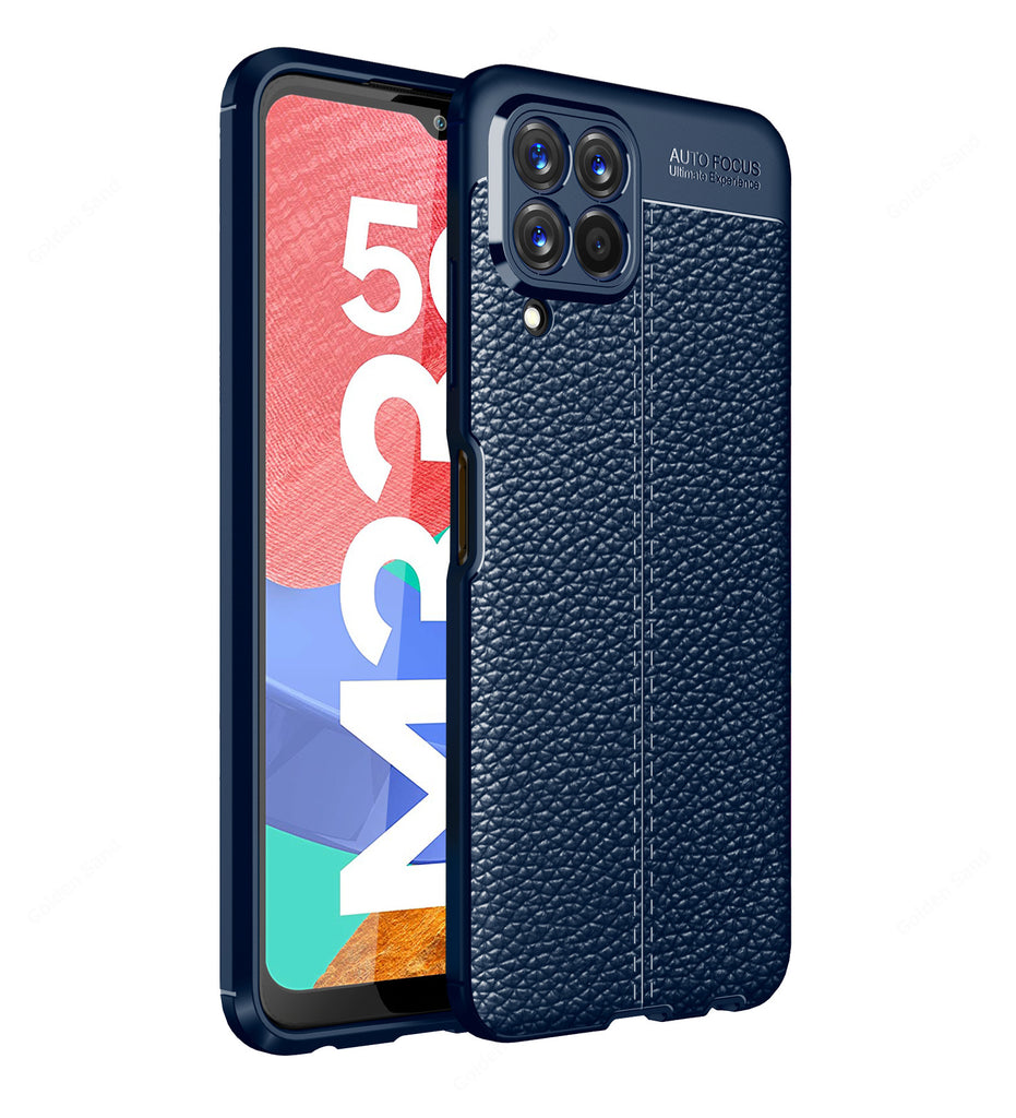 Samsung Galaxy M33 5G, 6.6 inch Leather Texture Back Cover