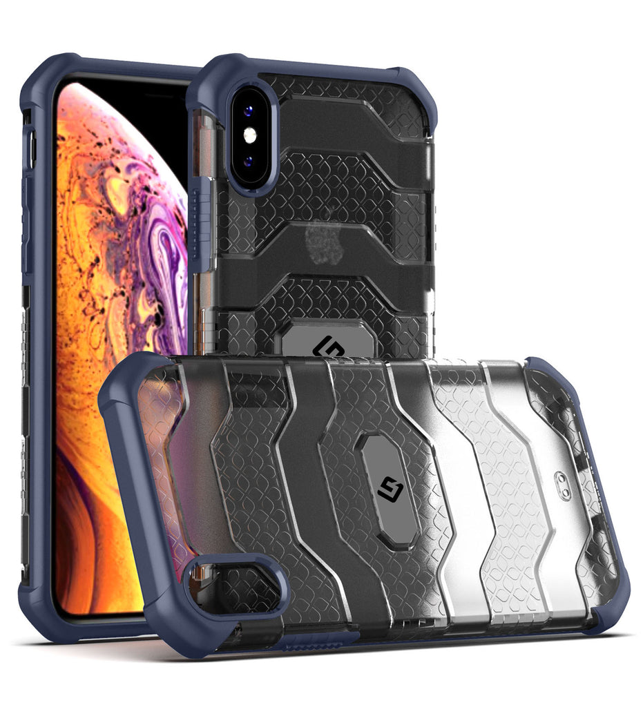 Explorer Series [Certified Military Grade Protection] Back Cover for Apple iPhone X, XS (5.8 inch), Deep Blue