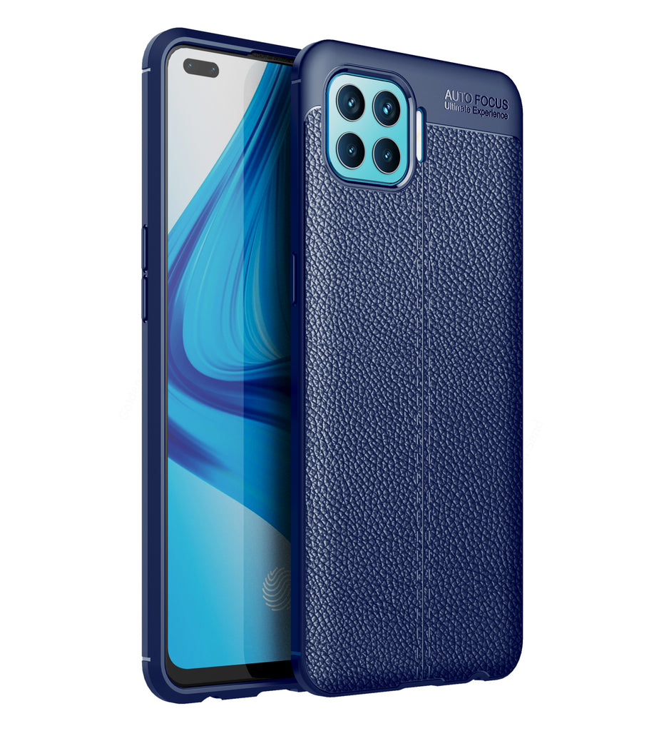 Oppo F17 Pro Leather Texture Back Cover
