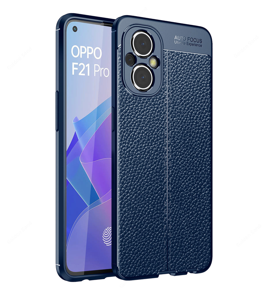 Oppo F21 Pro 5G, 6.43 inch Leather Texture Back Cover