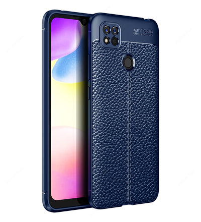 Redmi 10A, 6.53 inch Leather Texture Back Cover