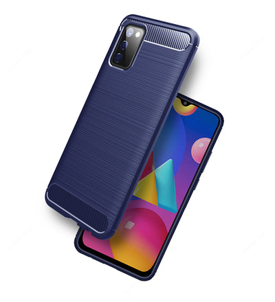 Samsung Galaxy M02s, 6.5 inch Carbon Fibre Back Cover