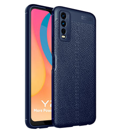 Vegan Leather- Blue