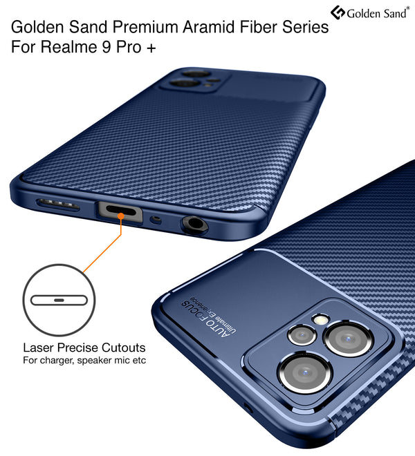 Realme Narzo 50 Pro, Realme 9 Pro+ Plus 5G, Realme 9 4G (6.4 inch) Back Cover | Aramid Fiber Series, Blue