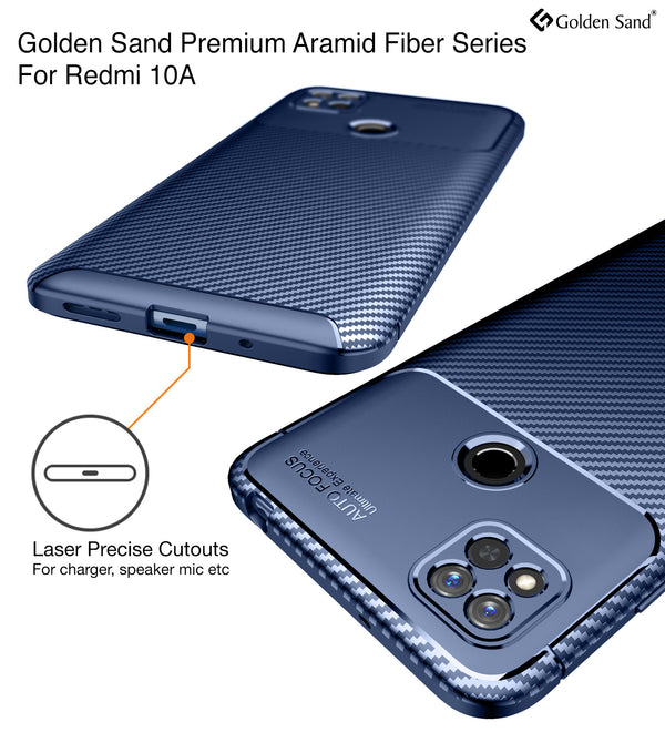 Redmi 10A (6.53 inch) Back Cover | Aramid Fiber Series, Blue