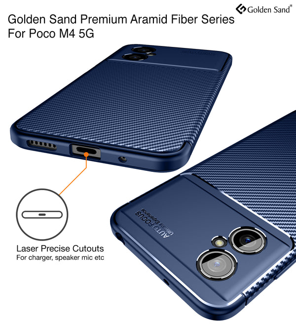 POCO M4 5G (6.58 inch) Back Cover | Aramid Fiber Series, Blue