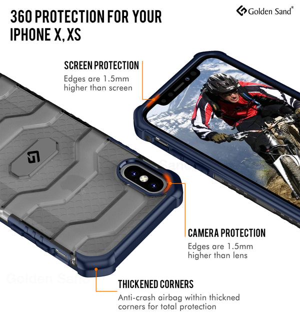 Apple iPhone X, XS (5.8 inch) Back Cover | Explorer Series, Deep Blue