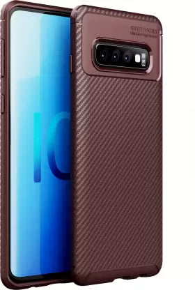 Aramid Fibre Series Shockproof Armor Back Case for Samsung Galaxy S10, 6.1 inch, Brown