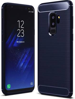 Carbon Fibre Series Shockproof Armor Back Cover for Samsung Galaxy S9 Plus, 6.2 inch, Blue