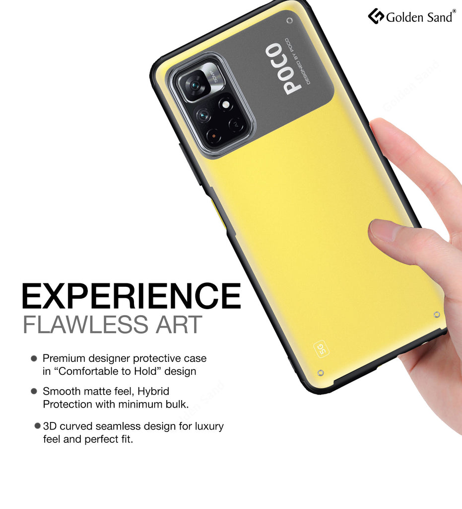 Rugged Frosted Semi Transparent PC Shock Proof Slim Back Cover for Poc – Golden  Sand