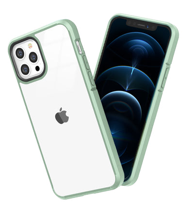 Apple iPhone 12 Pro    (6.1 inch) Back Cover | Ice Crystal Series [Anti Yellow], Light Green