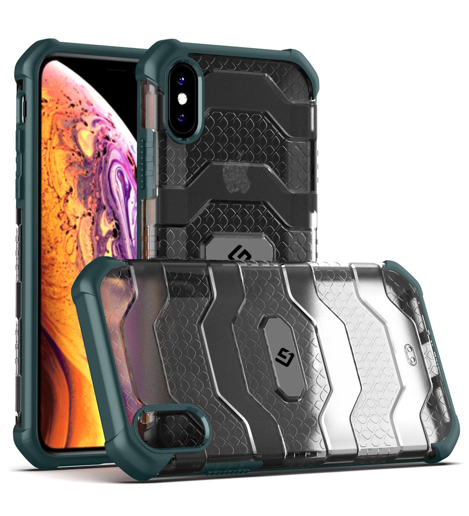 Explorer Series [Certified Military Grade Protection] Back Cover for Apple iPhone X, XS (5.8 inch), Military Green