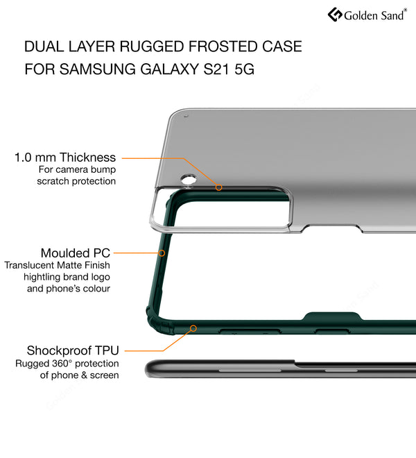 Samsung Galaxy S21 5G (6.2 inch) Back Cover | Rugged Frosted Series, Green