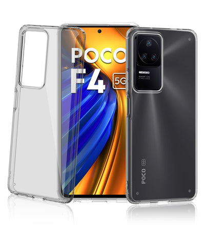 POCO F4 5G (6.67 inch) Back Cover | Ice Crystal Series [Anti Yellow], Black Clear